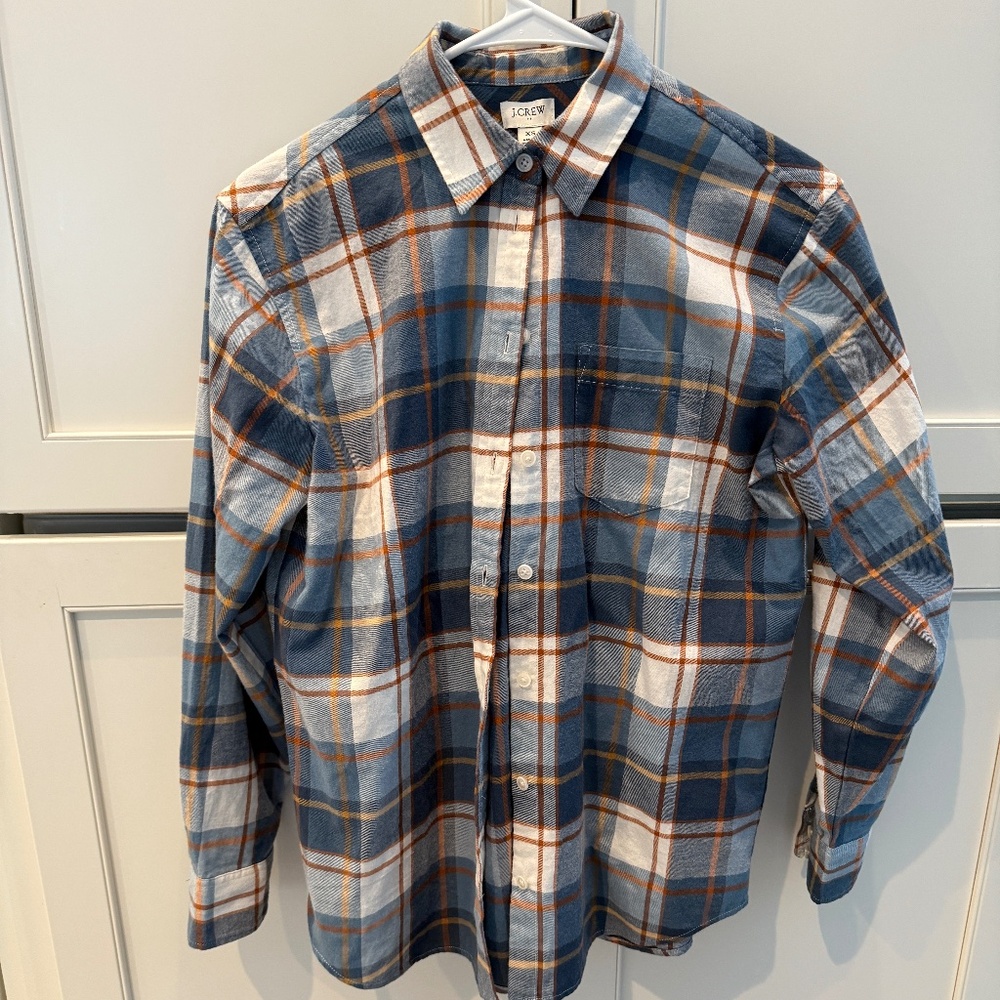 J Crew Factory Flannel Button Up XS NWT